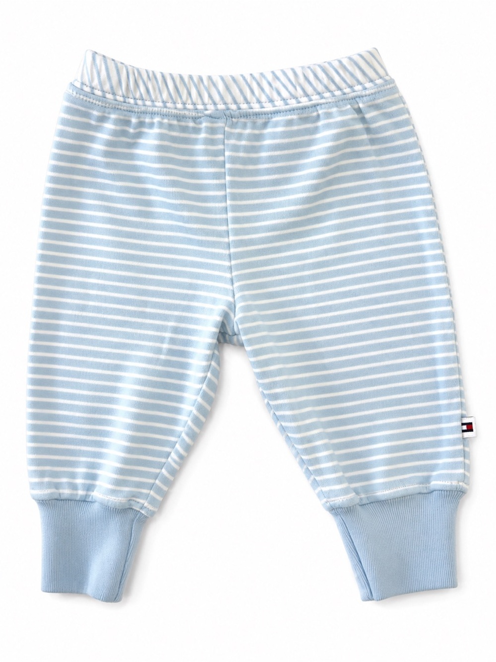 Tommy Hilfiger Baby Striped Joggers in Light Blue and White